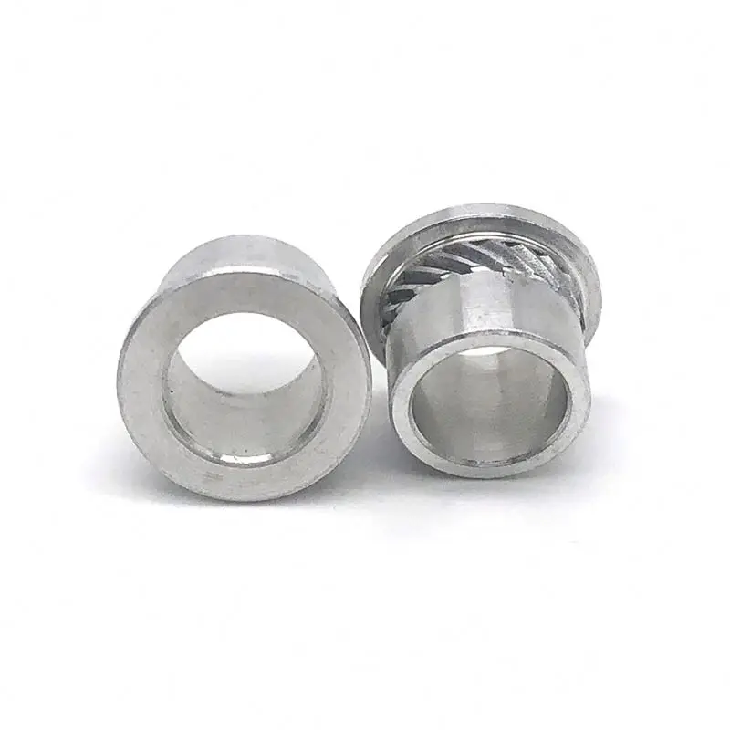 Custom Design Precision Automatic Lathing Thread Bushing Brass Bronze Knurling Bushing