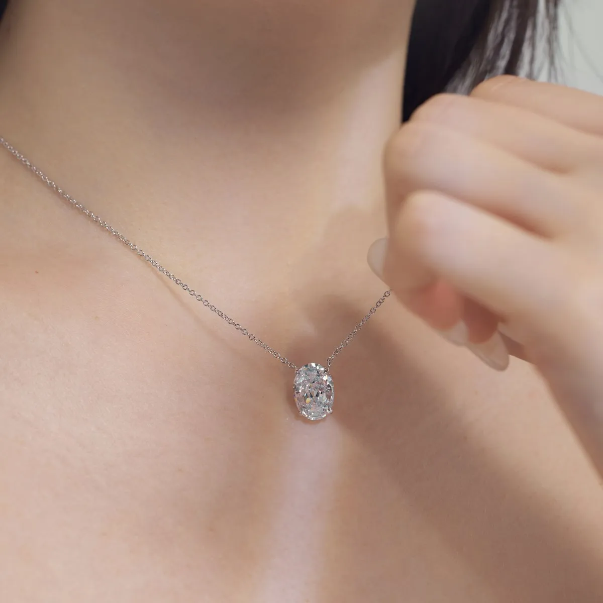 KAKODIY 18K Gold Plated Chain Elegant Bright Round Pendant 925 Sterling Silver Jewelry 8A Zircon Necklace for Women detail 1