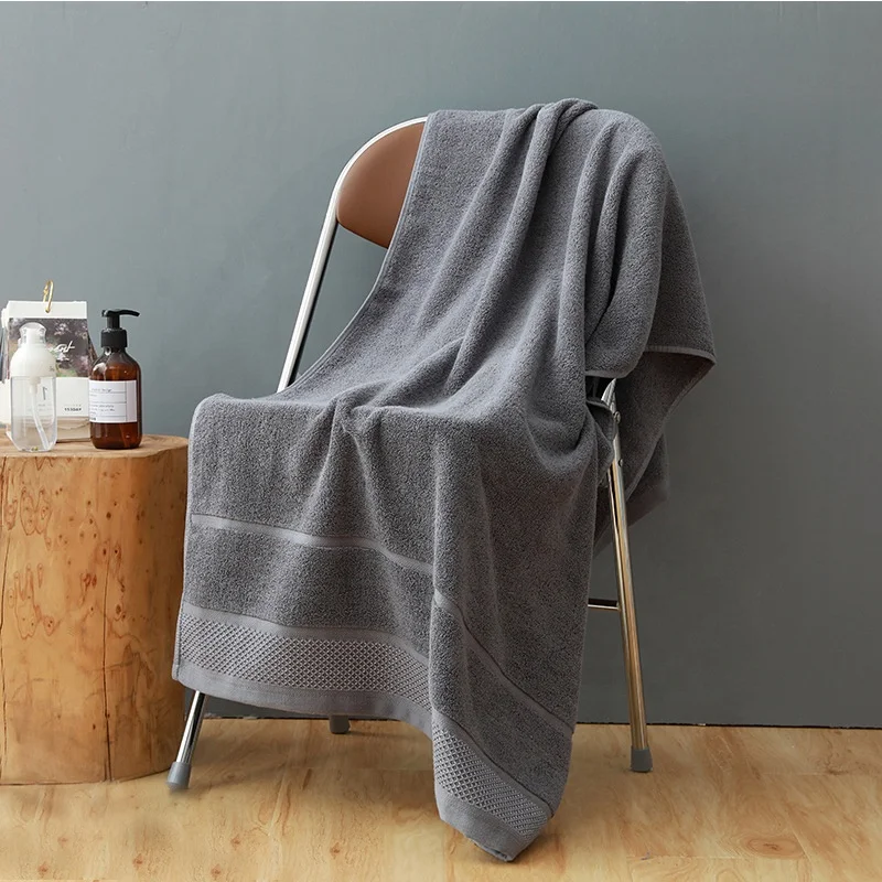 Роскошные полотенца и банное полотенце, набор из 100% хлопка для дома и отеля, большой размер, Белый, Серый