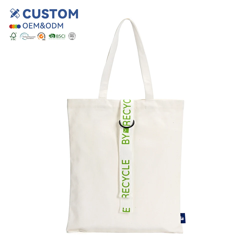 Large Cotton Tote Bag for Women Recycled Daily Carry for Work and Shopping Cute Letter Design Reusable Handbag