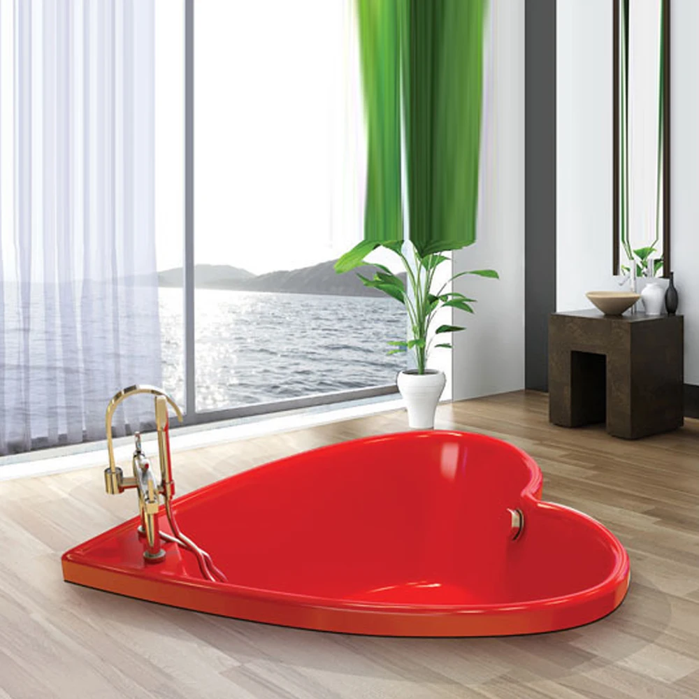 Fancy Heart Shape Red Color Embedded Hotel Bath Tub - Buy Hotel Bath  Tub,Fancy Heart Shape Bath Tub,Embedded Red Bath Tub Product on Alibaba.com