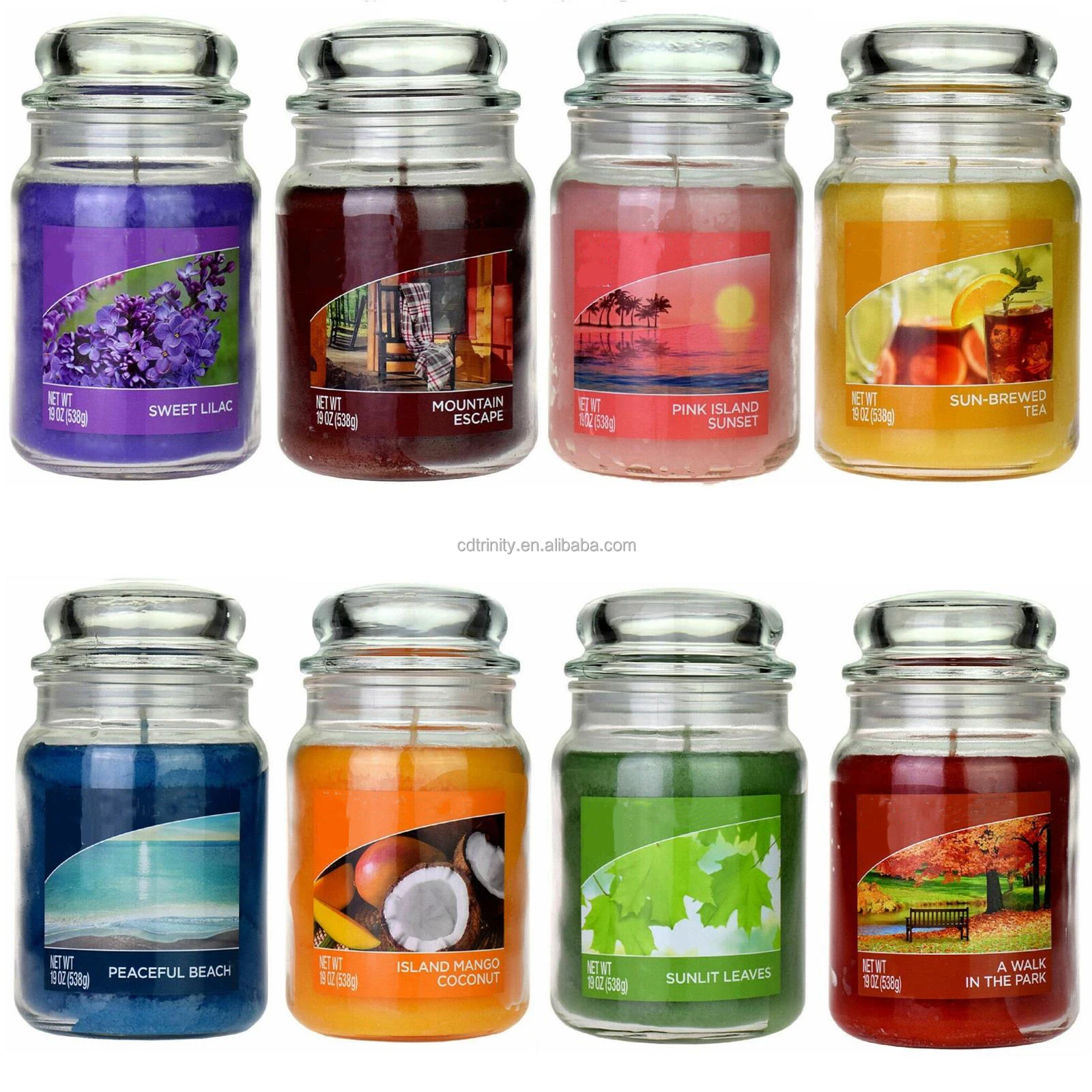 Wholesale Oem Yankee Style Home Decor Glass Jar Aromatherapy Candles In