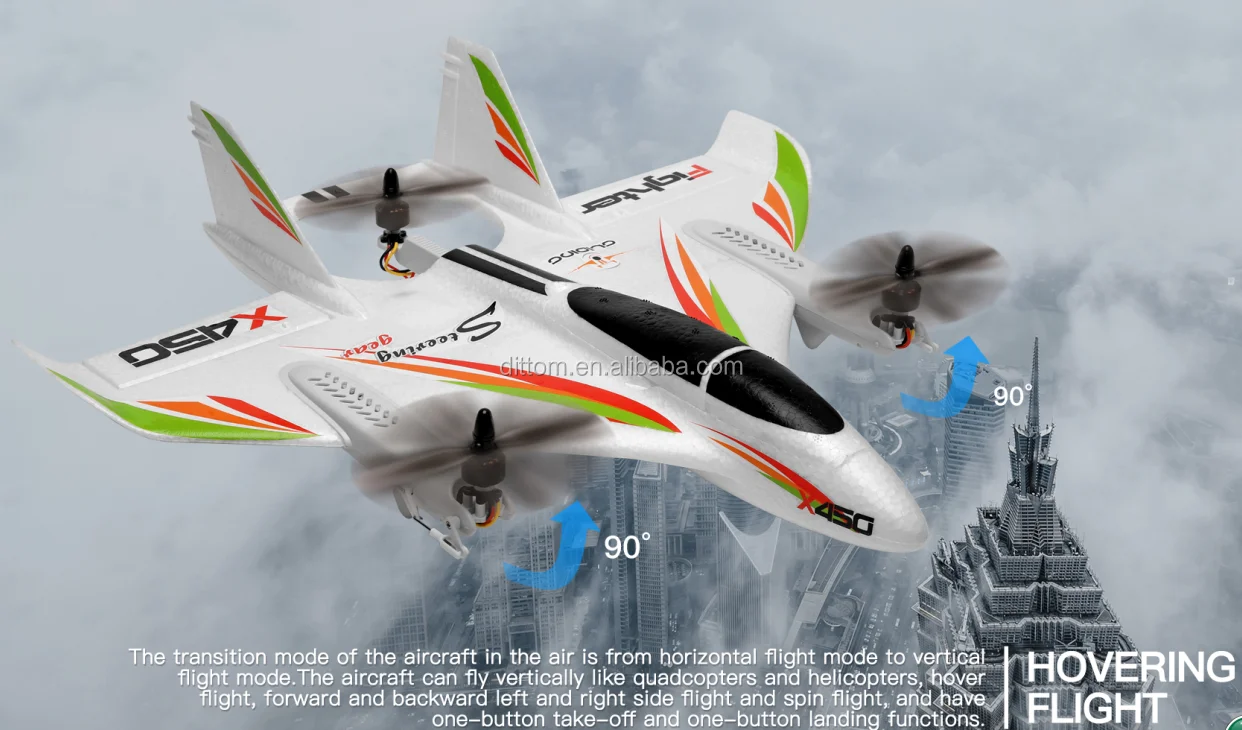 Wltoys XK X450 VTOL Brushless 6CH EPO Stunt Rc Glider