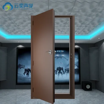 High End Home Decorative Acoustic Fire Rate Door Soundproof Sealed Interor All Steel Acoustic Doors