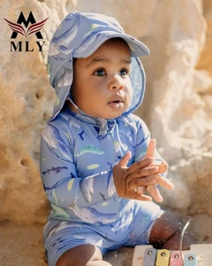 MLY Summer Short Sleeve Kids Swimwear Boy Girl Swim Suit Boy Swimwear Children's Swimwear