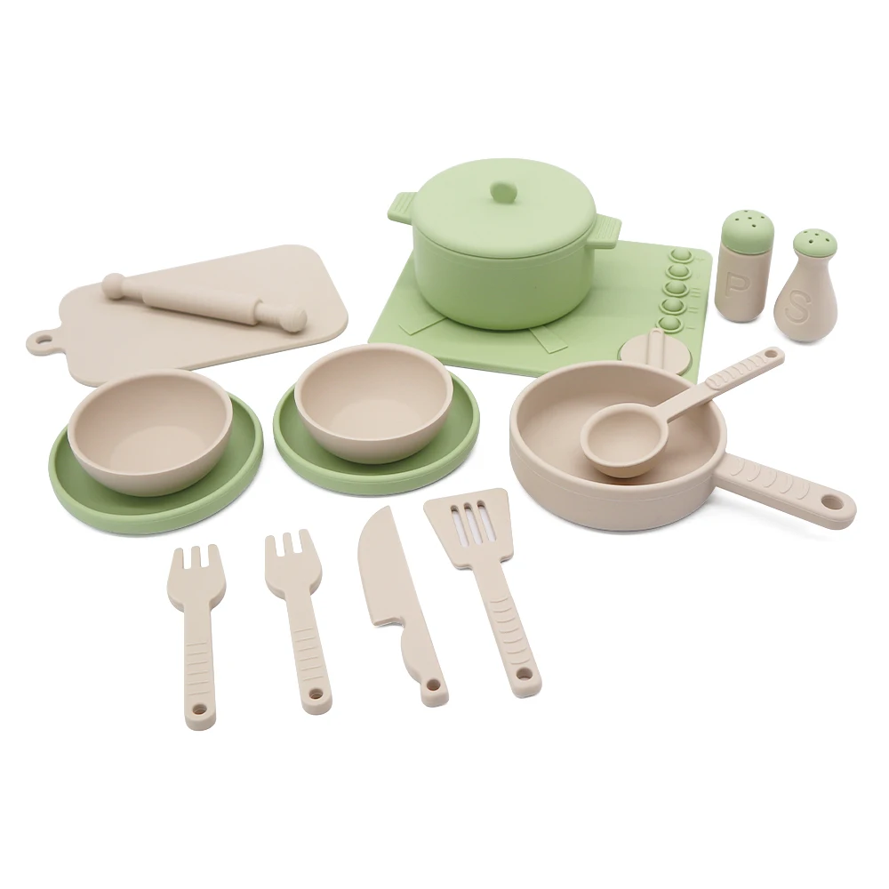 Factory BPA Free Montessori Mini Cooking Pretend Play Baby Kitchen Set Toys for Kids