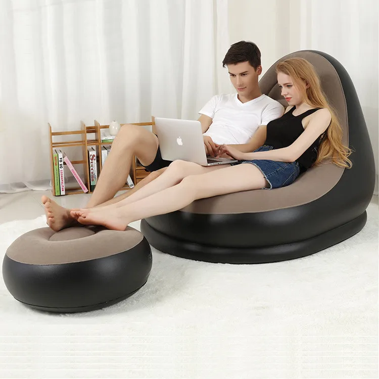 Inflatable Chair with Foot Rest Set