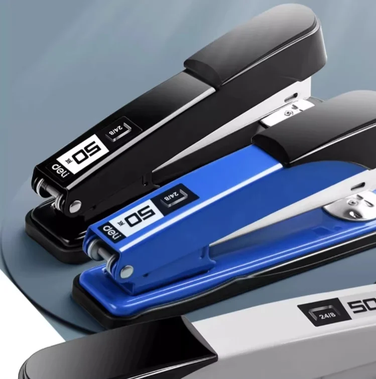 Ручной металлический Настольный степлер со скобами пластиковые канцелярские принадлежности для школы и офиса