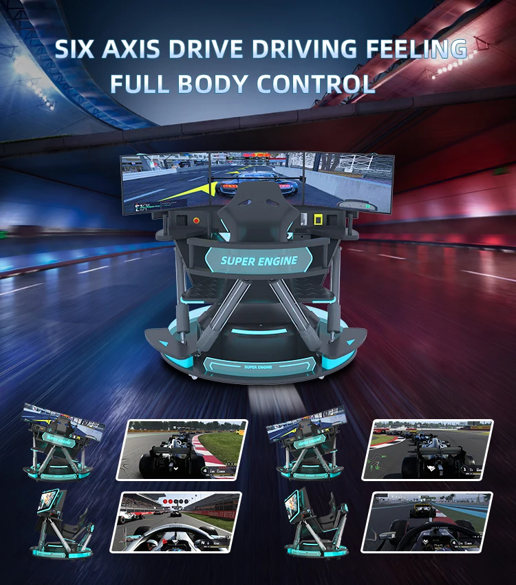 MoviePower VR Amusement Theme Park Virtual Reality Simulator Arcade Racing Game Machine F1 Car Games Racing Driving Simulator
