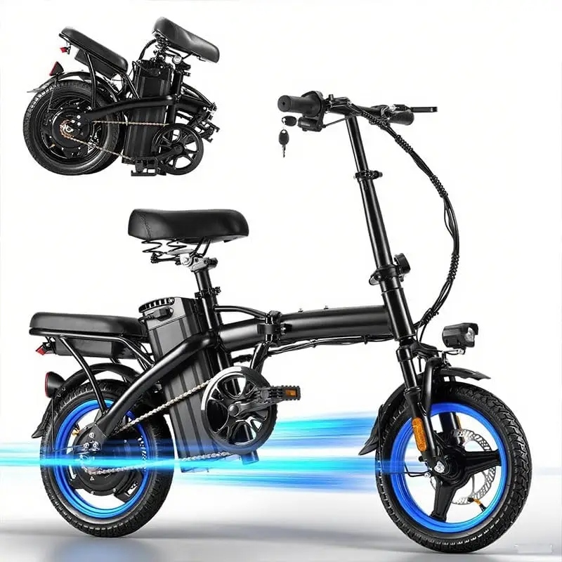 値下げ　電動自転車　48v750w 14ah 14インチ 折りたたみ電動自転車 500W 48V 12Ah 通勤用e-bike 着脱式