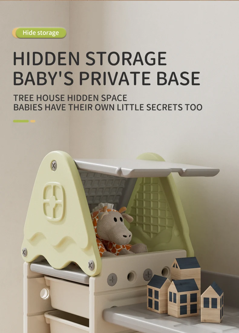 Baby Furniture Plastic Movable Chest Corner Cupboard Rack Drawer Toy Storage Organiser Book Shelf Children Kids Cabinets manufacture