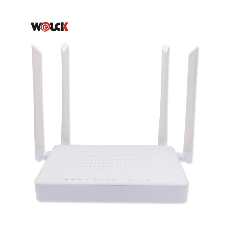 Wolck 4 Port Poe Wifi5 Cheap AC1200 Vsol 4GE WIFI CATV GPON Epon Dual Band XPON ONU