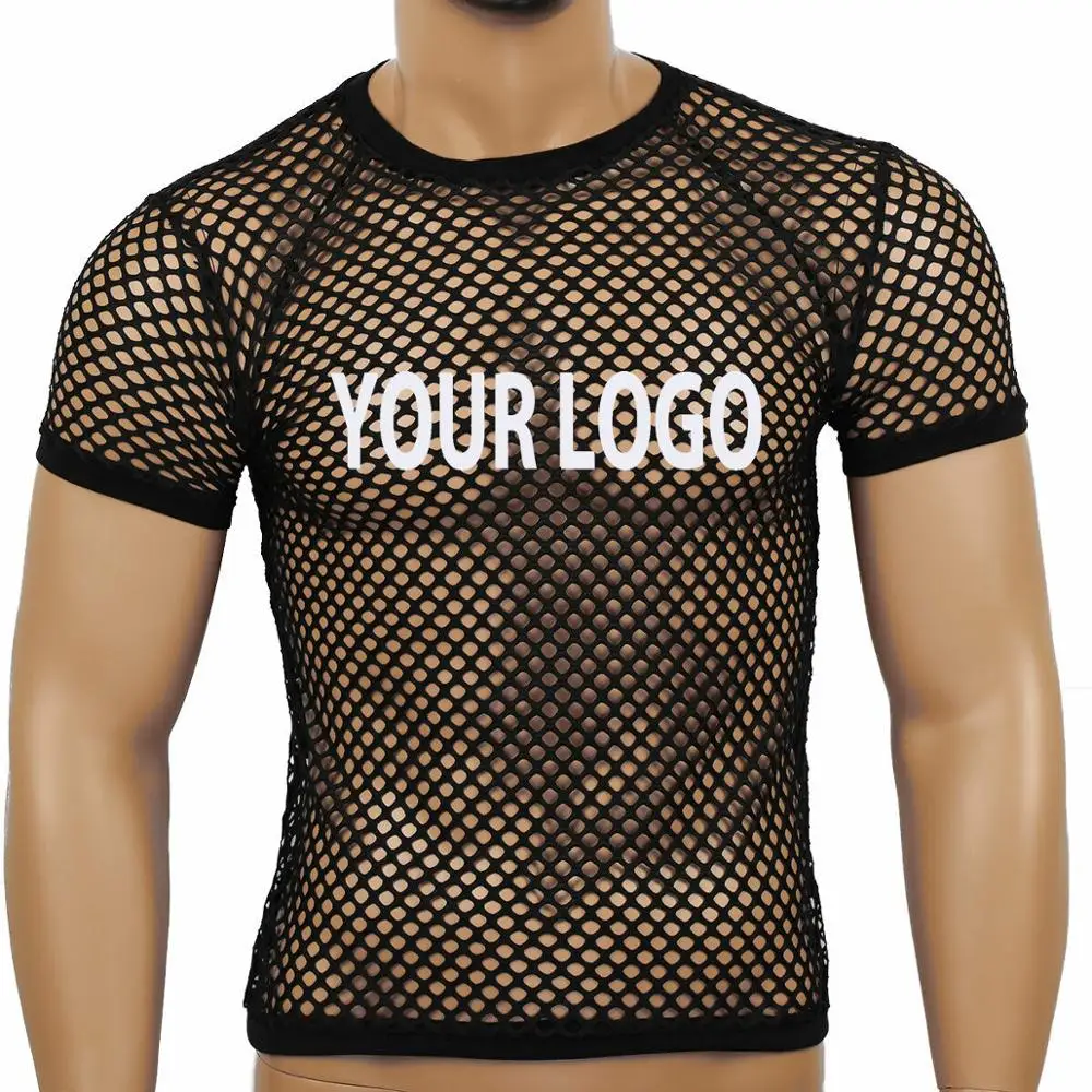 Crop Top Uomo AIEOE In Rete Da Pesca: Trasparente, Senza Maniche, Girocollo, Sexy, Per Palestra E Streetwear