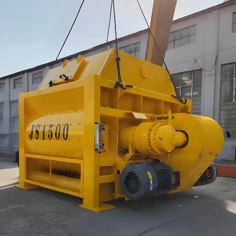 Minrui Mini Portable JS1500 Concrete Mixer 1500 Litre Cement Machine Skid Steer Attachment
