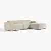 Tessuto di Velluto a Coste Beige Chiaro