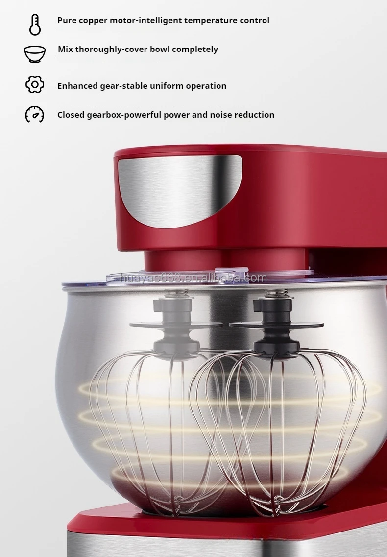 Professional 1000W Electric Stand Food Mixer 5L Planetary Food Mixersr Industrial Food Mixer Machine Blender Kitchen Appliances