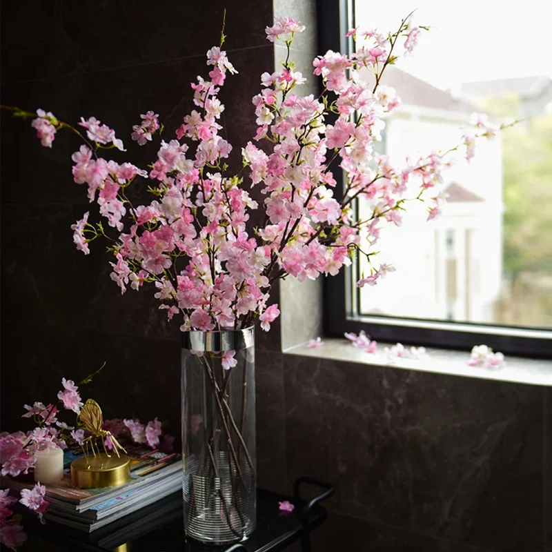 Knstliche Sakura-Blten Kirschbltenbaum-Zweige Knstliche Kirschblten  zur Dekoration