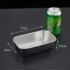 Cesta rectangular para snacks [Plateada, sin asas]