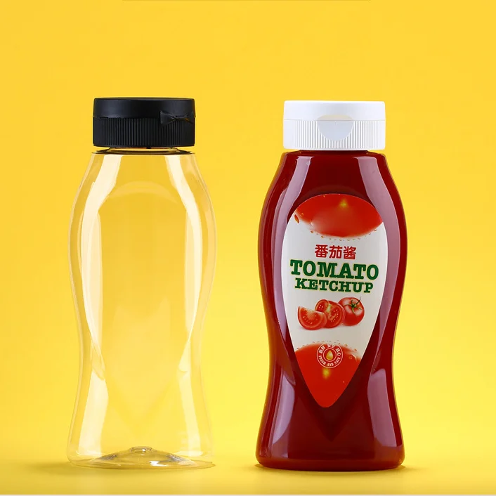 TD® flacon sauce plastique cuisine transparent 360ml coulis precision poire  distributeur bouteille ketchup barbecue mayonnaise stock