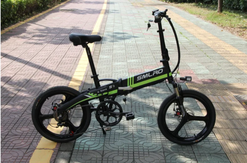 SMLRO S9折りたたみ式電動スノーマウンテンバイク自転車20*2.215タイヤ