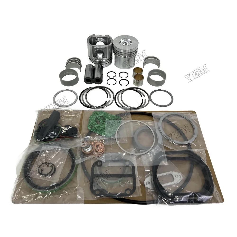 Rebuild Kit With Piston Ring Cylinder Gaskets Piston Bearings Fit for Deutz F2L511 Engine Parts