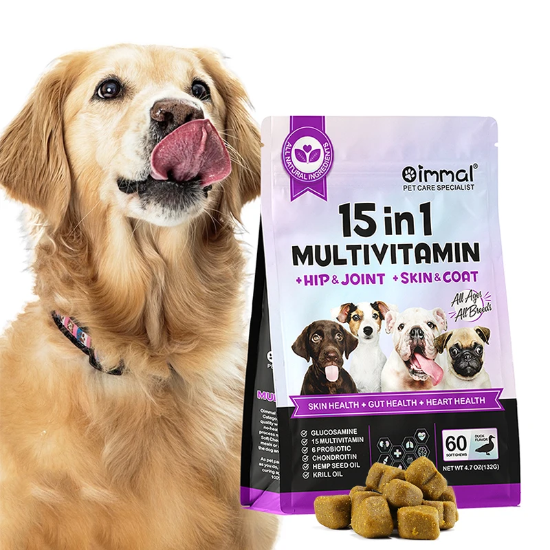 Wholesale Pet Food Herb 6 Probiotics Gut Health Chewable 60 Soft Chews