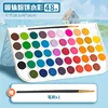 Solid Watercolor Paints - 48 Colors + One Brush