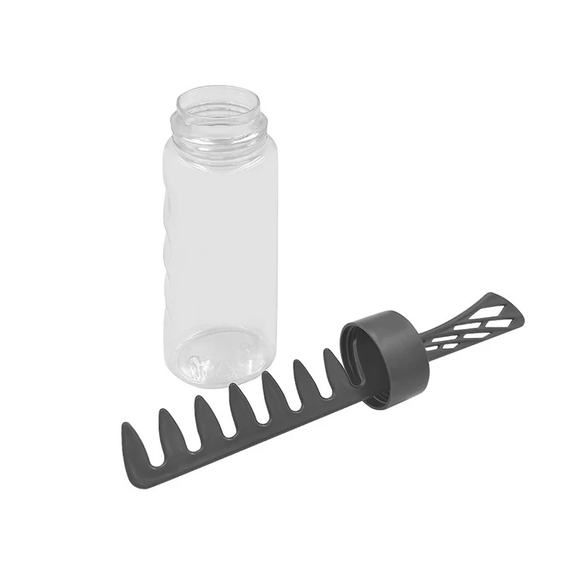 Factory Direct Sales 300ml PET Hair Essential Oil Comb Bottle Plastic Bottle With Comb