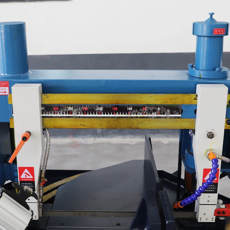 G4230X Double Column Horizontal Semi-Automatic Metal Cutting Band Saw Machine 60 Degree Rotate Manual Tension Method Gear Core