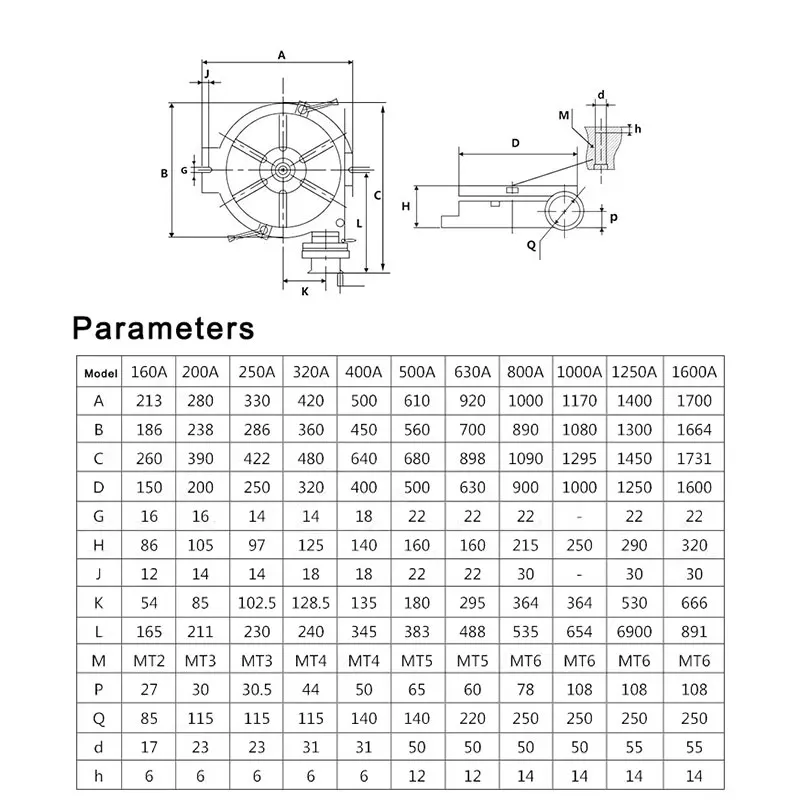 HV6/TSL150  Horizontal and Vertical Rotary Table With DP-1 Dividing Plate for Cnc Drilling Milling Machine Indexing Working