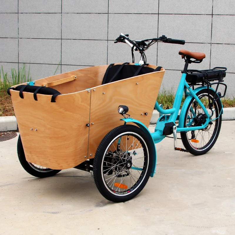 Dapu Federwiege Motor Lastenrad London Elektro-Taxi Fahrrad 3-Rad-Dreirad  zum Transport von Kindern und Gtern Elektro-Lastendreirad