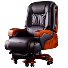 High quality office furniture cowhide leather manager chair Boss swivel Ergonomic Executive Office Chair with massage