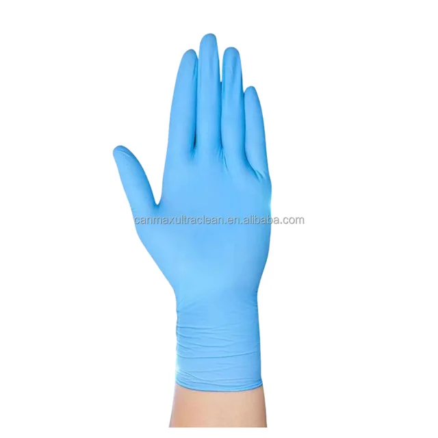 4mil ROHS Wholesale Colored Blue High-Quality Pure Nitrile Gloves industrial cleanroom lab Powder Free Disposable Nitrile Gloves