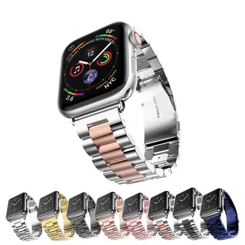 Watch Strap for apple watch band Stainless Steel Metal smart watch Strap for iWatch 4 5 6 7 se 40mm 44mm strap replacement