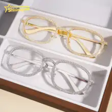 Fashion Jewelry High Quality Hip Hop Brass CZ Diamond Glasses Custom Sunglasses for Men Women Daily Wear