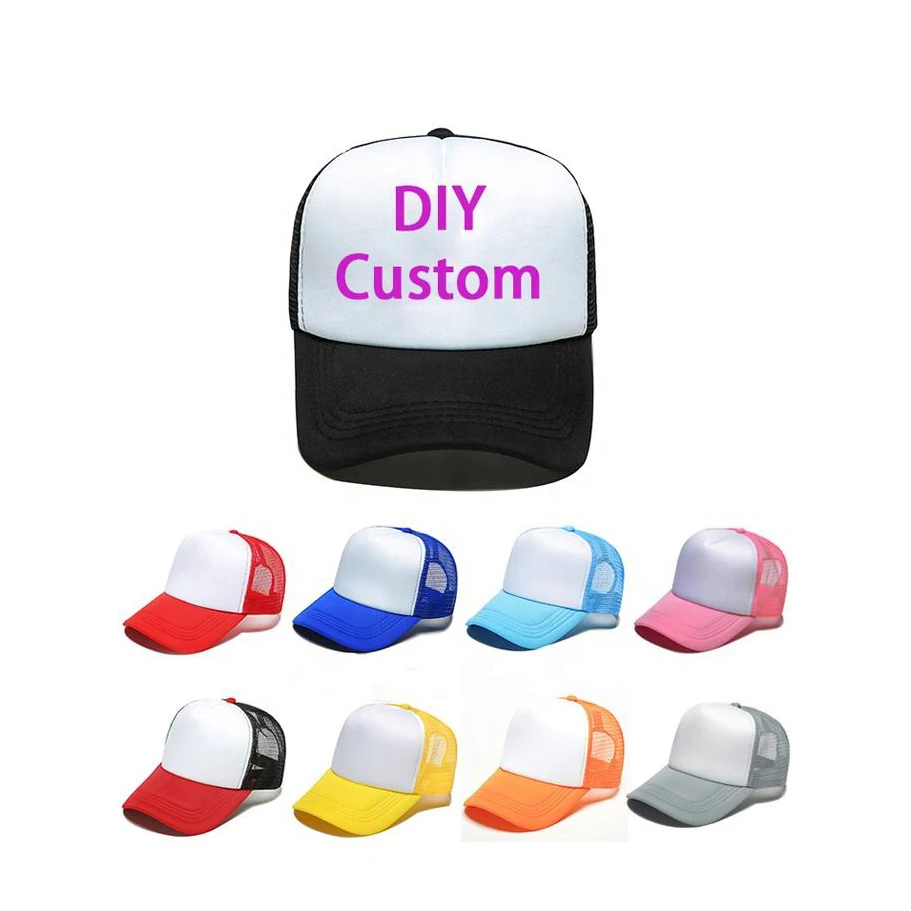 Профессиональное изготовление на заказ логотип пустые обшитые пены, Кепка с козырьком для взрослых и детей OEM сетки Спортивная обувь унисекс бейсбольная Кепка-тракер