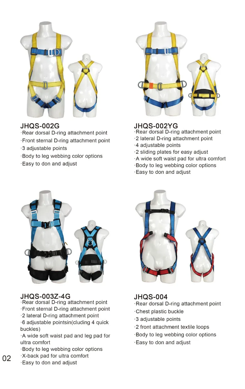CE Support for Electrician Lineman Rescue Work 5 Point Full Body Safety Harness Belt Aluminum Buckle and Back Pad