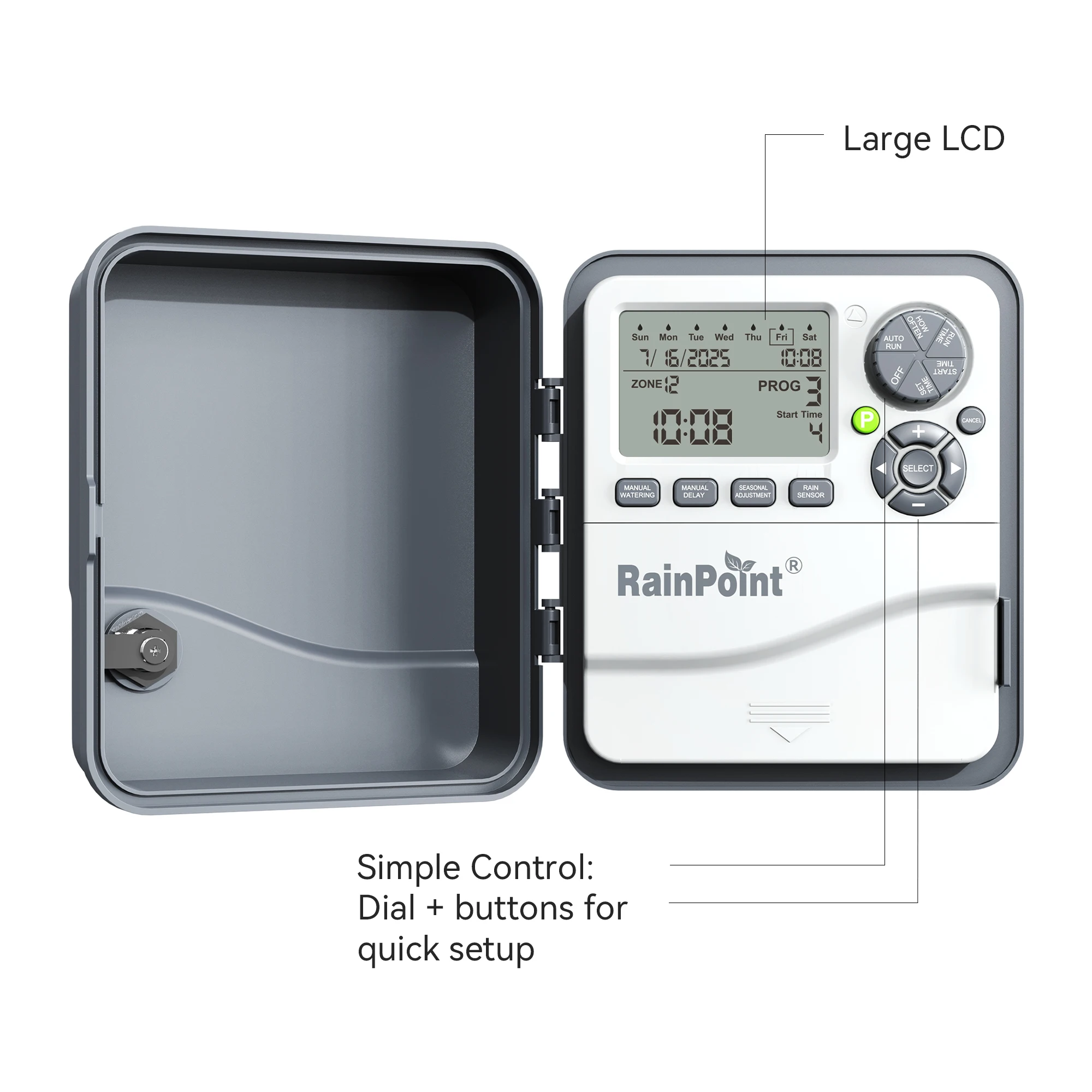 RainPoint 12-ZONE DIGITAL IRRIGATION CONTROLLER