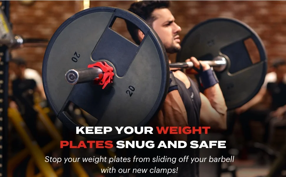 Barbell Clamps Collars Quick Release Pair Of Locking Weight Clips Fit 2