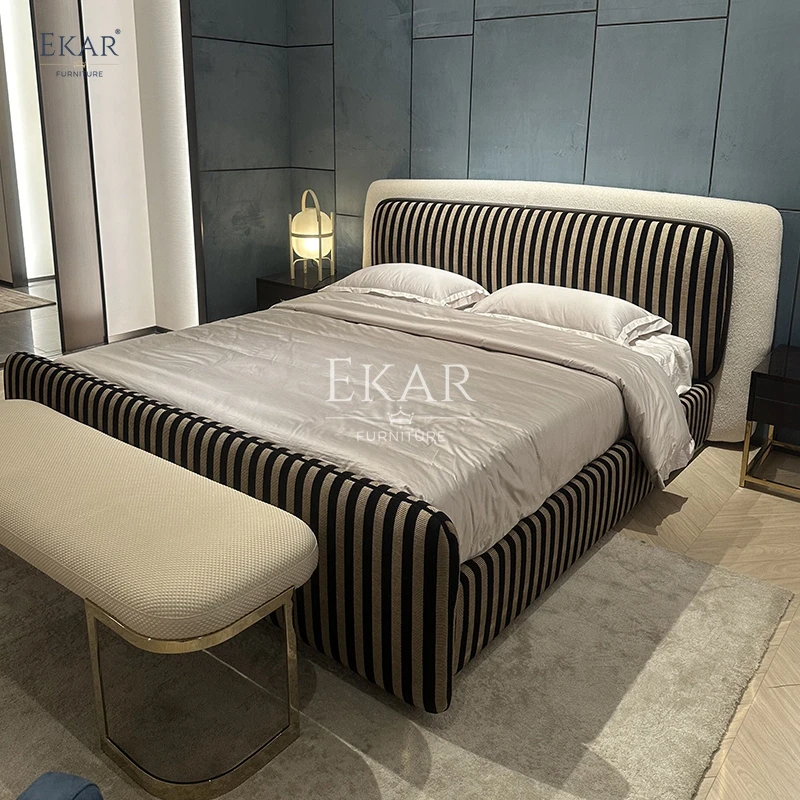 product new design luxury king size bed  designer bed   comfortable upholstered soft bed for elegant bedrooms-62