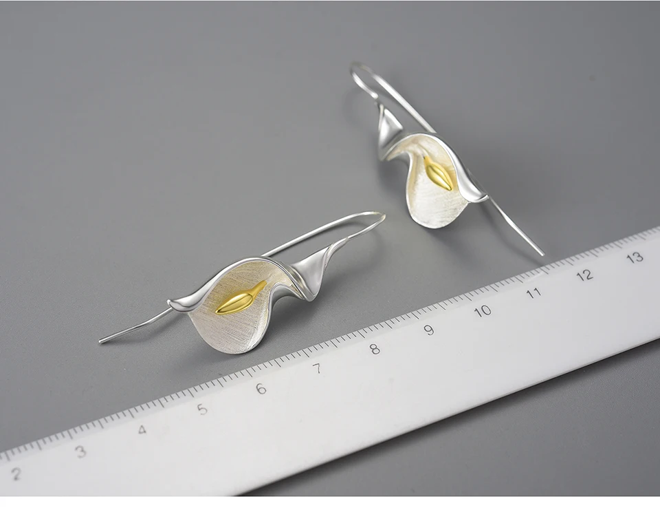 Orecchini Lotus Fun In Argento 925 Placcato Oro 18kt Con Pietra Naturale - Gioielli Fatti A Mano Unici