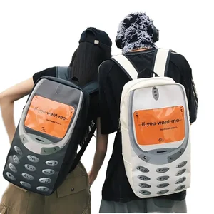 custom logo Large Capacity Waterproof Fashion Backpack 2026 Phone Shape Personalized Daypack Unisex Students Rucksack Cute Polyester for