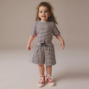 Wholesale Baby Waffle Short T Shorts 2 PCS Set Causal Kids Clothing T-Shorts Summer Outfits for Baby