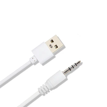 White Black DC Jack 3.5 mm Audio Male to Micro USB Audio Cord