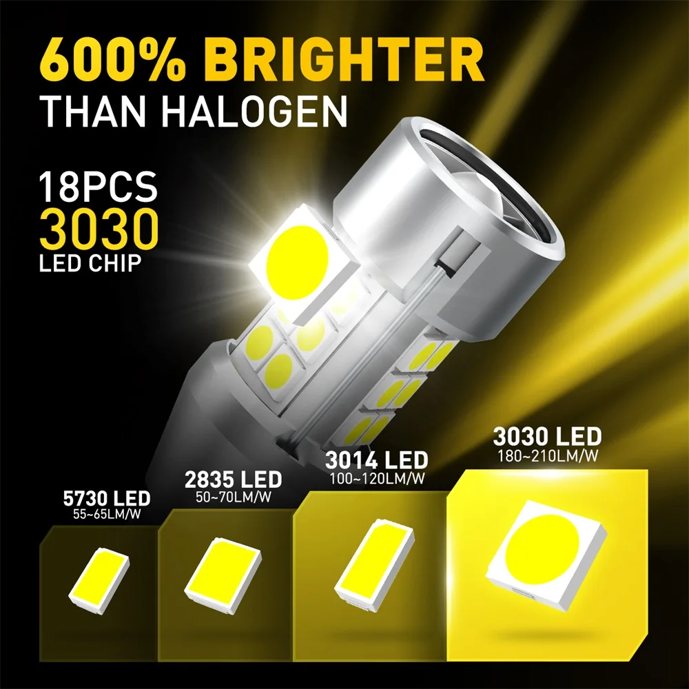 thumbnail image 2 of AUXITO 912 921 T15 LED Reverse Lights | 6000K Bright White | 2-Pack 2 of 6