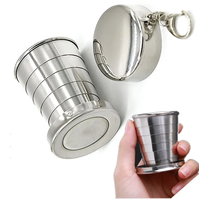 75ml Demountable Collapsible Cup with Keychain - Ideal for Camping 75ml Demountable Collapsible Cup with Keychain - Ideal for Camping