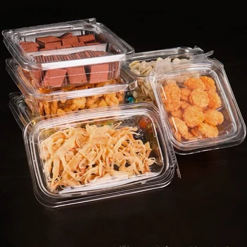 Disposable dried fruit box plastic clear dried nut box fruit packaging sealed box