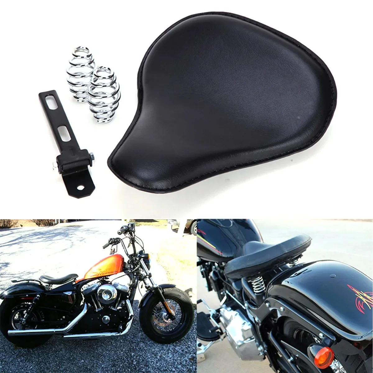 12x13" Brown Tuck Roll Seat Chopper Harley Sportster Indian Bobber Bates Style | Mother Road Customs