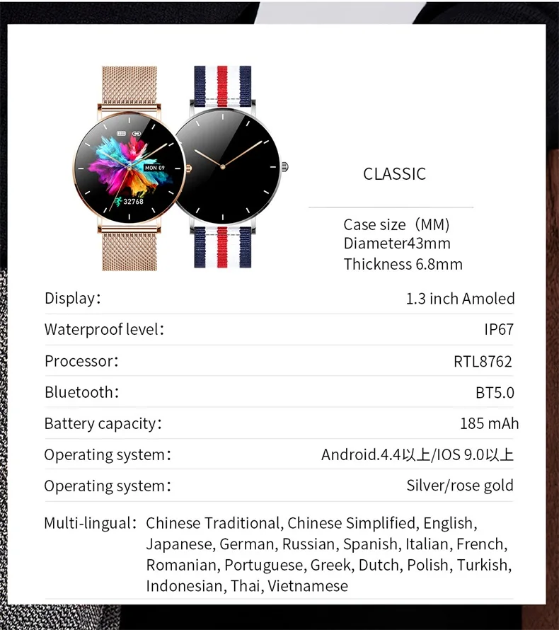 High Quality T8 Smart Watch 2022 1.3 Inch Round 360*360 Super AMOLED Display OEM Smart Watch IP67 for Man Woman(18).jpg