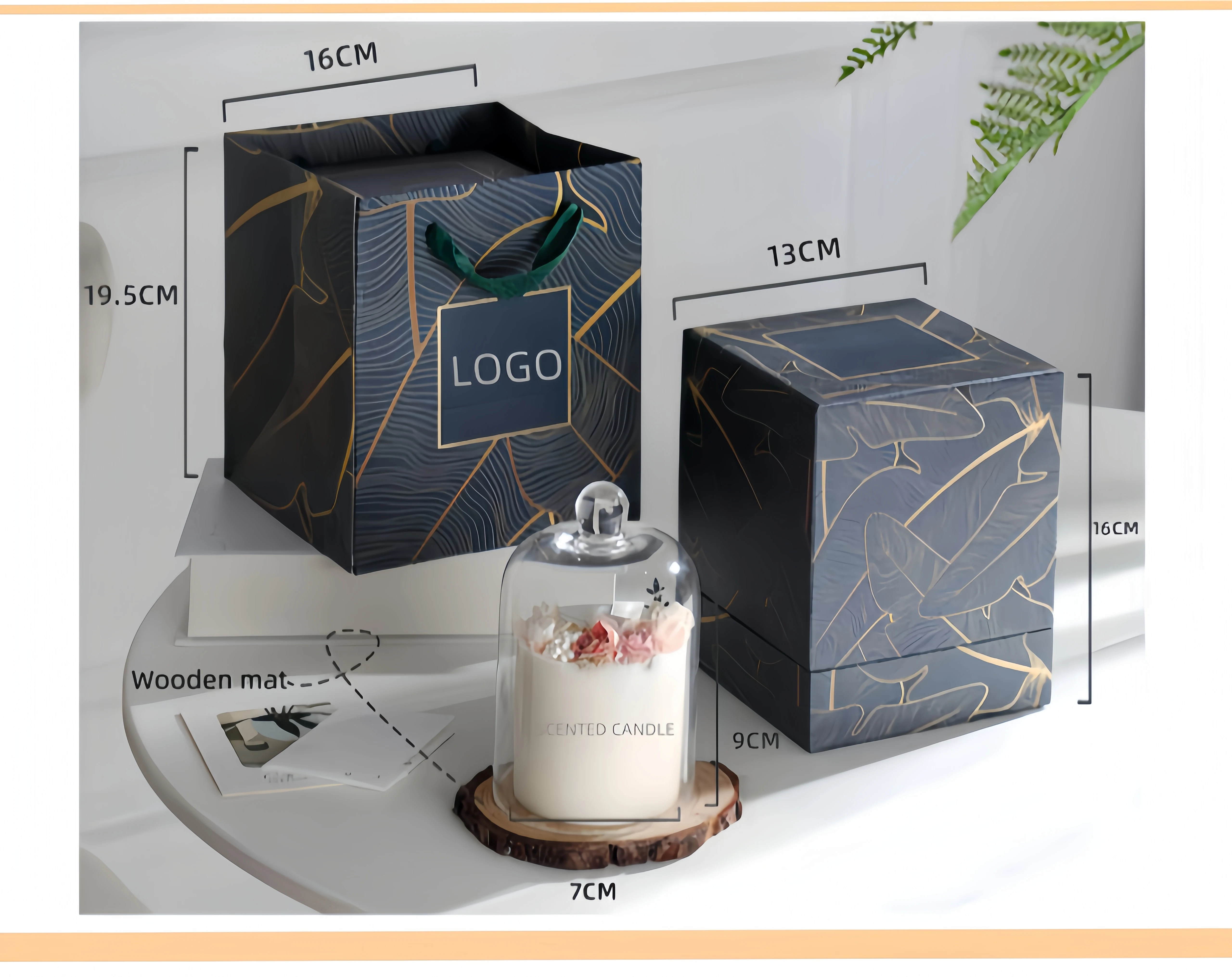 Amazon Custom Print Logo Dry Flower Scented Candle Soy Wax Luxury Aroma